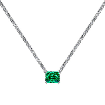 [Everoly JW]4,0 Karat Elegante Halskette im Radiantschliff