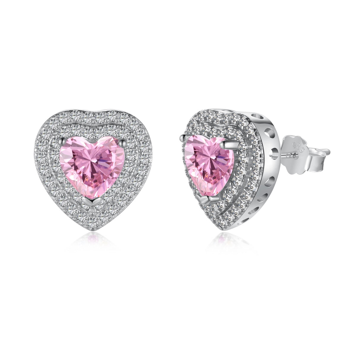 [Elitejewels]Dazzling Heart Shape Lover Earrings