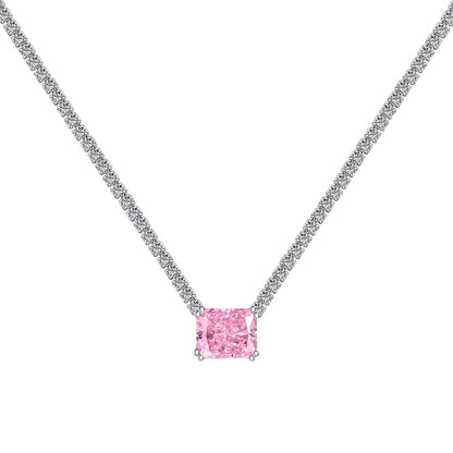 [Everoly JW]4,0 Karat Elegante Halskette im Radiantschliff