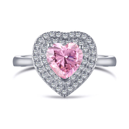 [Elitejewels]Delicate Ebullient Heart Shape Wedding Ring