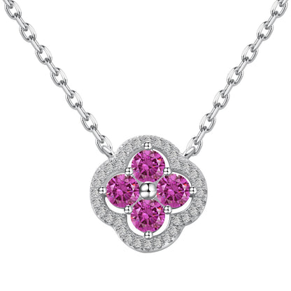 [Elitejewels]Exquisite Necklace With Four-Leaf Clover Flower Design