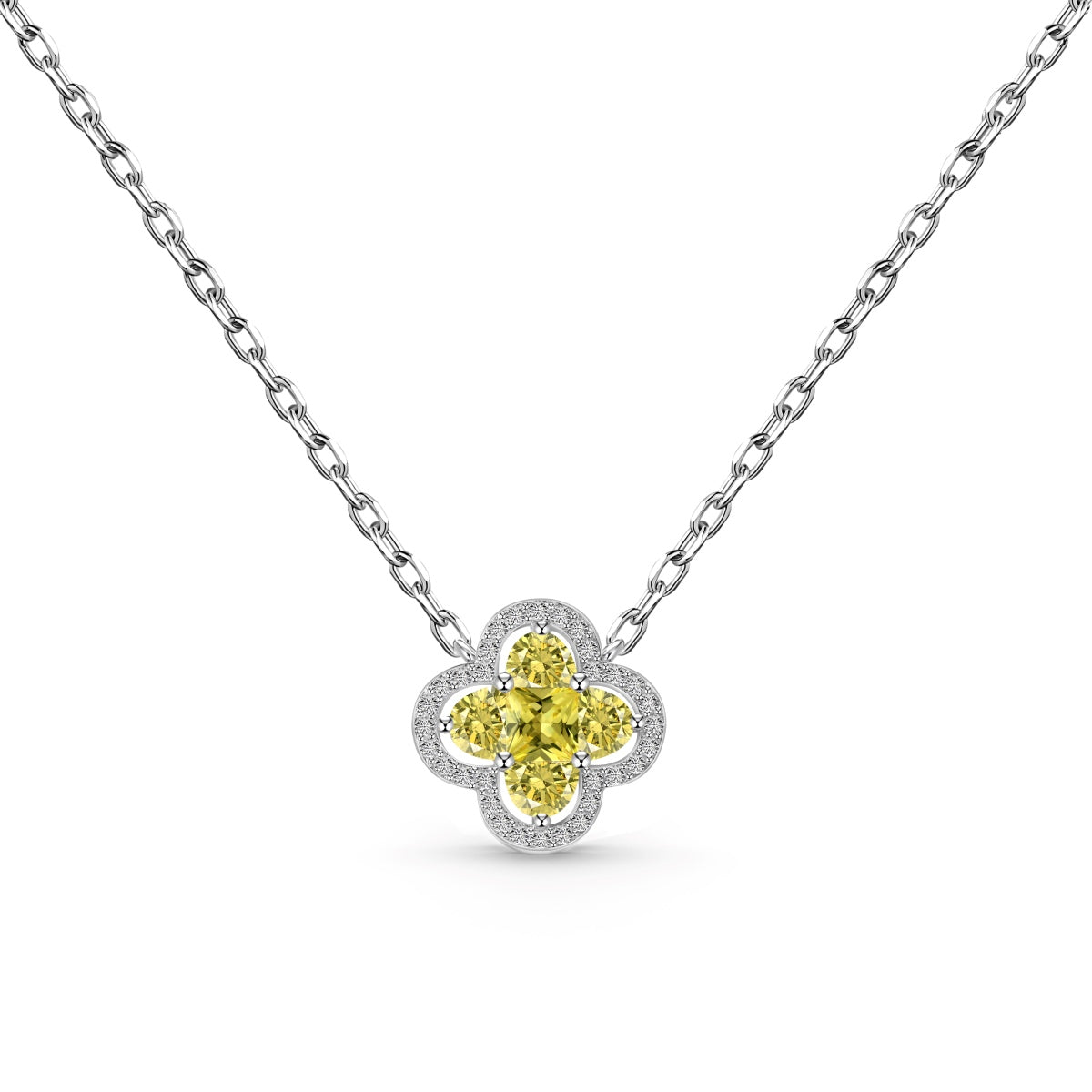 [Elitejewels]Spliced Lucky Four-Leaf Clover Versatile Necklace