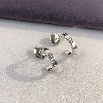 [Everoly JW]LOVE EARRINGS 2.65MM SILVER
