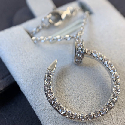 [Everoly JW]JUSTE NECKLACE SILVER DIAMONDS