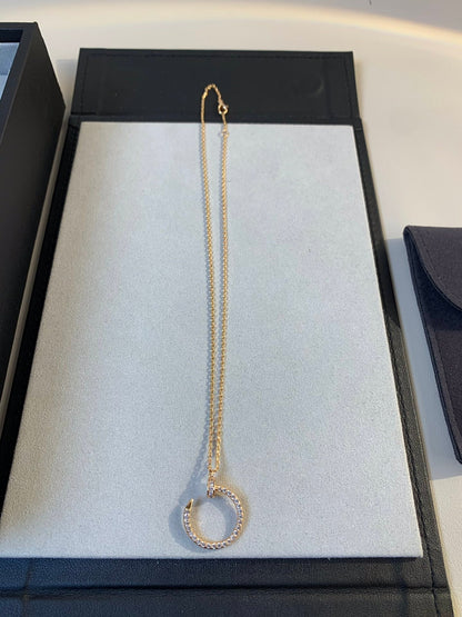 [Everoly JW]JUSTE HALSKETTE ROTGOLD DIAMANTEN 