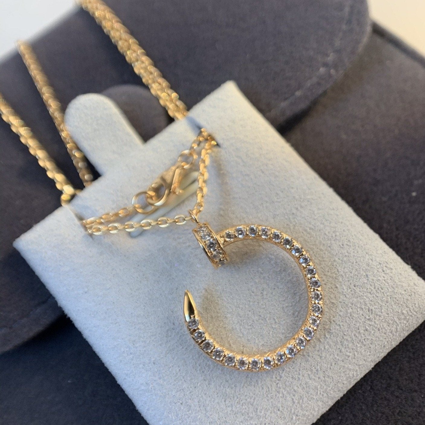 [Everoly JW]JUSTE HALSKETTE ROTGOLD DIAMANTEN 