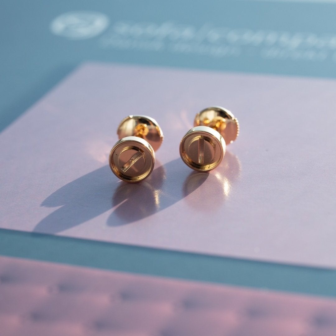 [エバリー JW]ラブ イヤリング ピンクゴールド 10mm