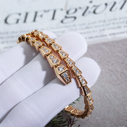 [Elitejewels]SERPENTI ブレスレット 6.8MM ピンクゴールド ダイヤモンド