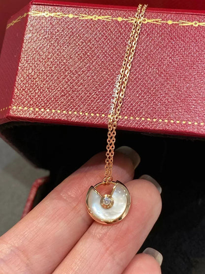 [Elitejewels]AMULETTE ROSE GOLD MOP NECKLACE