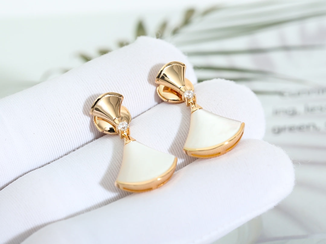 [Elitejewels]DREAM MOP PINK GOLD EARRINGS