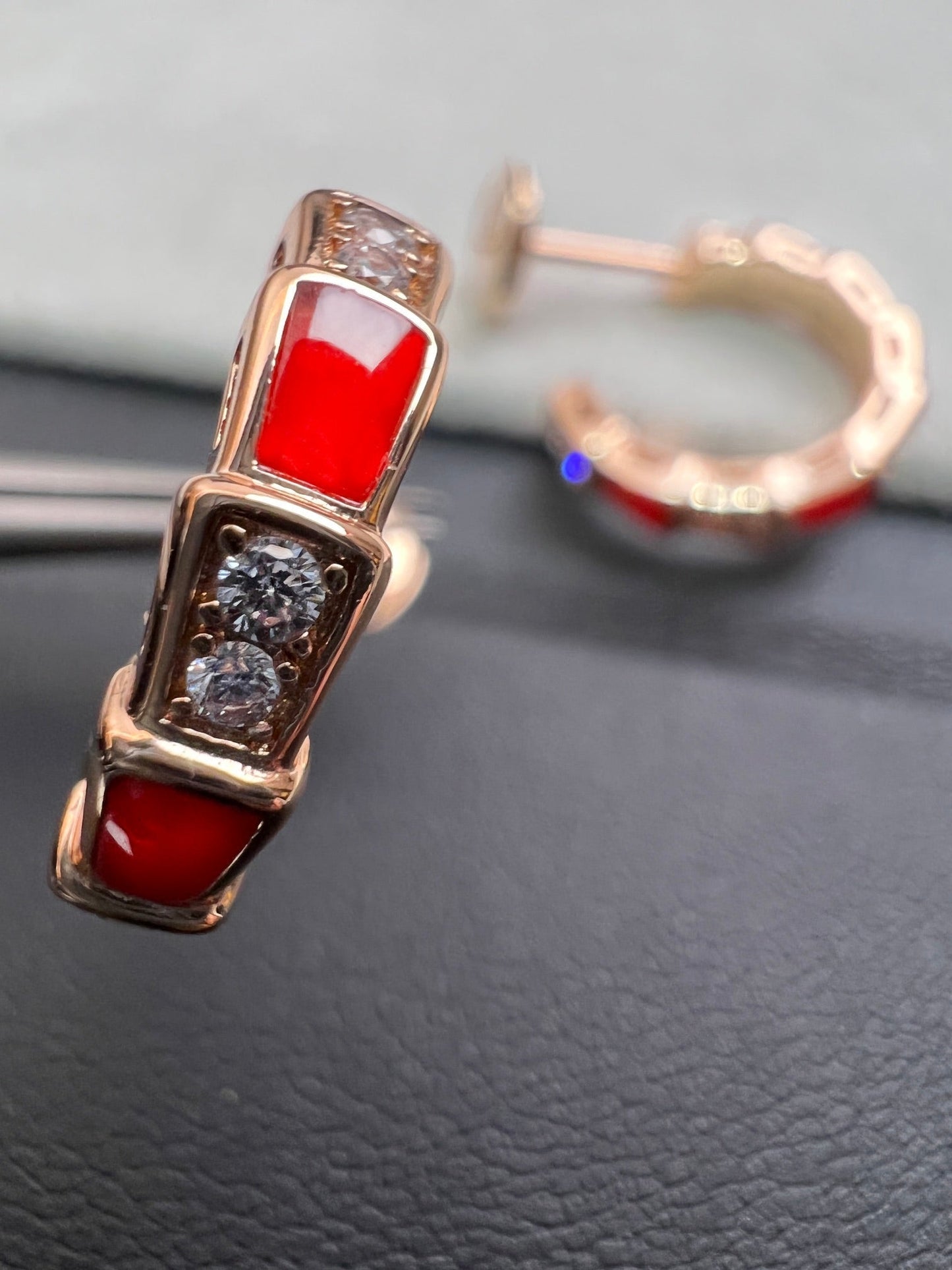 [Elitejewels] SERPENTI KARNEOL ROTGOLD OHRRINGE