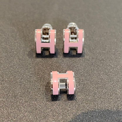 [Everoly JW] MINI POP H SILBER OHRRINGE ROSA