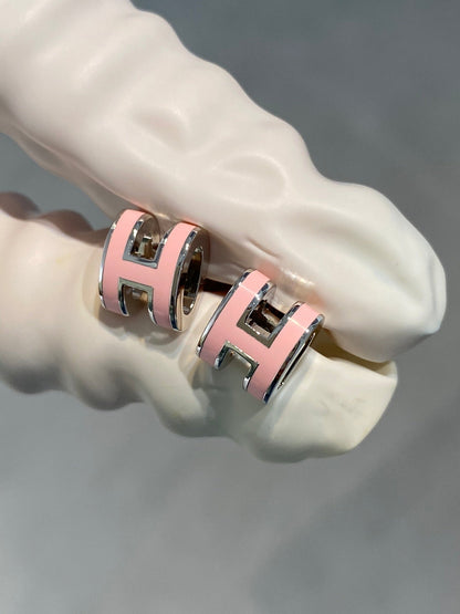 [Everoly JW] MINI POP H SILBER OHRRINGE ROSA