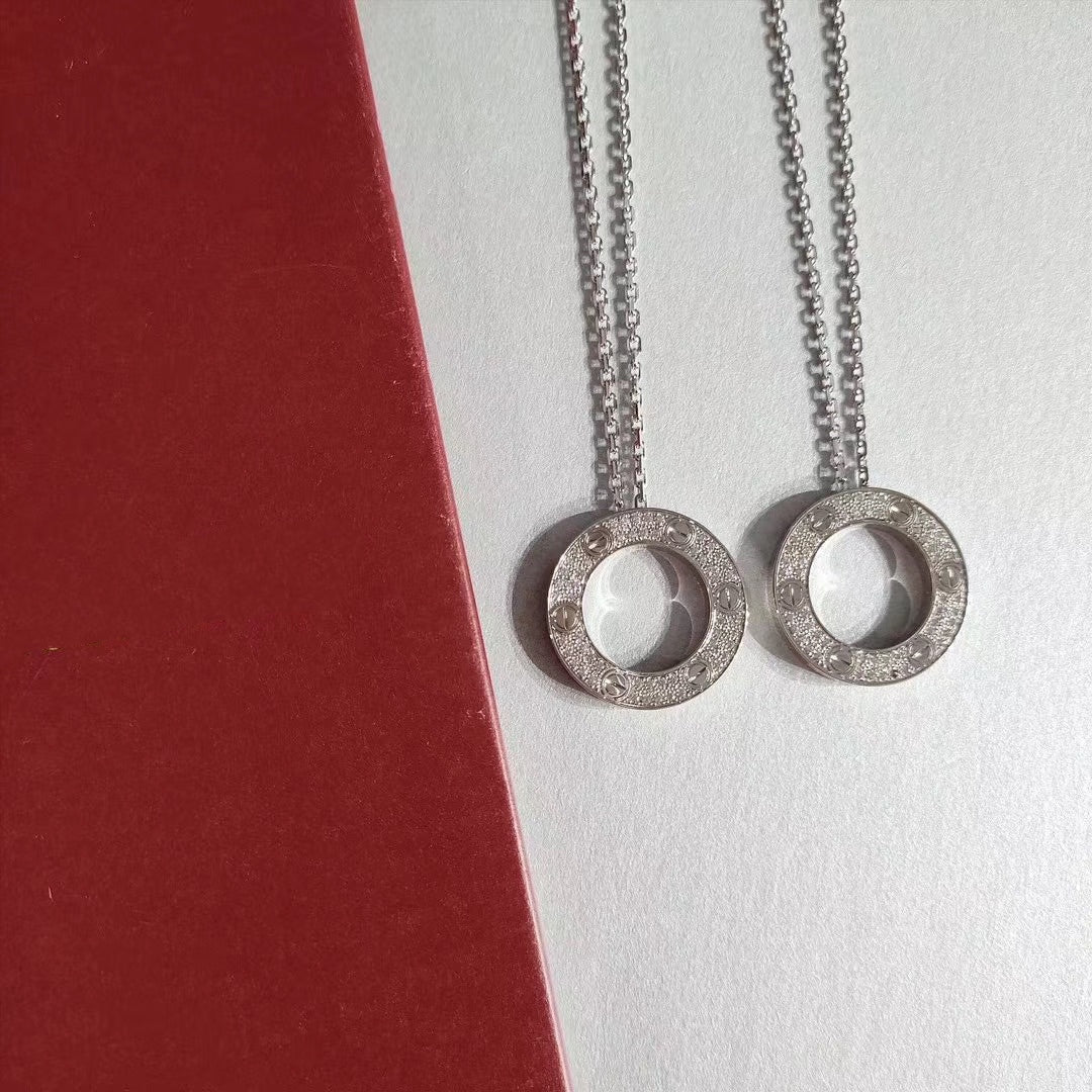 [Everoly JW]LOVE NECKLACE ADJUSTABLE SILVER