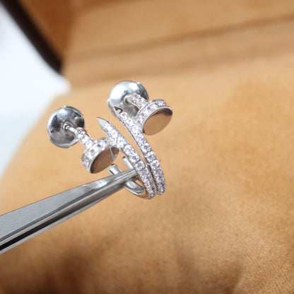 [Elitejewels]JUSTE EARRINGS 12.75MM SILVER DIAMOND