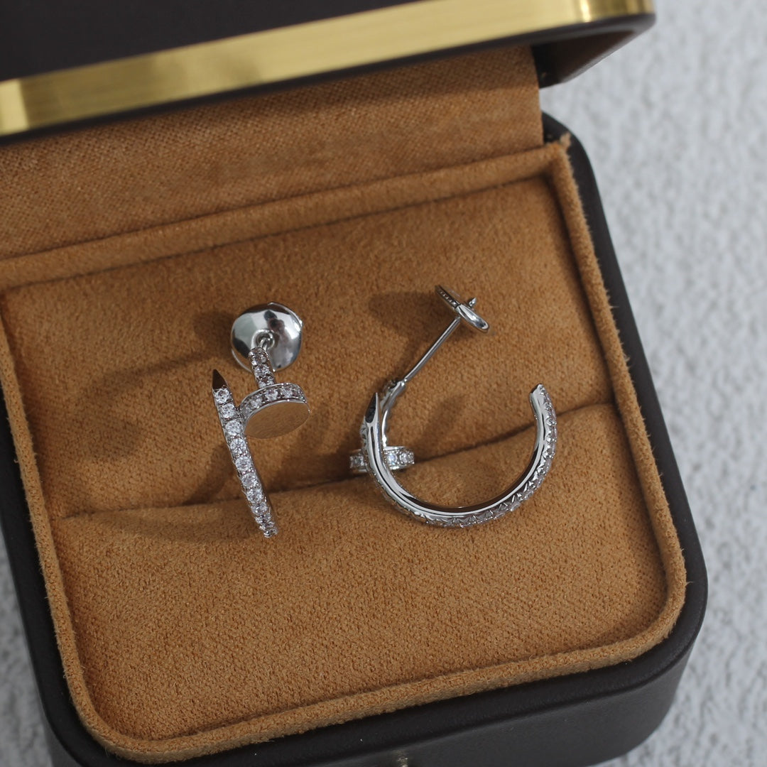 [Everoly JW]JUSTE EARRINGS 12.75MM SILVER DIAMOND