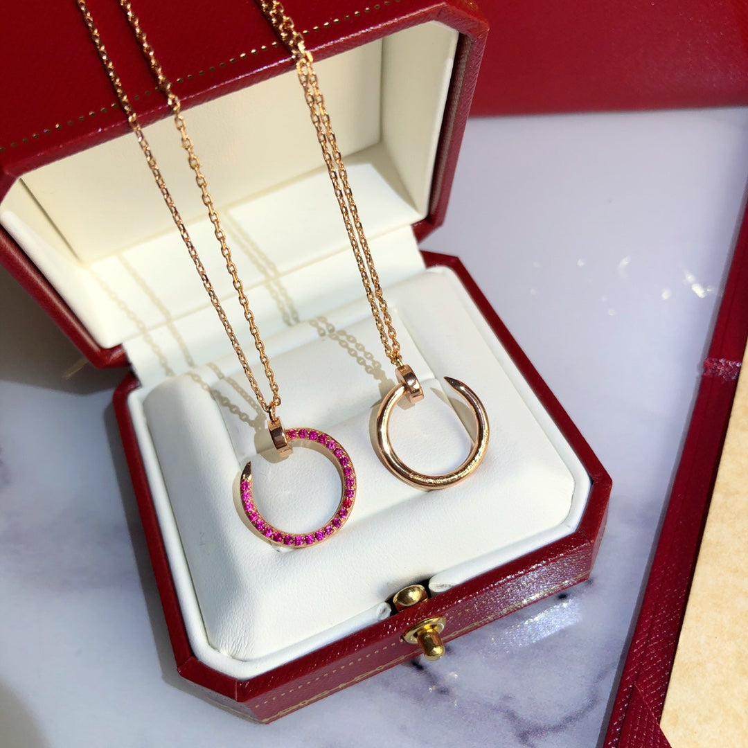 [Everoly JW]JUSTE NECKLACE GOLD RED DIAMONDS