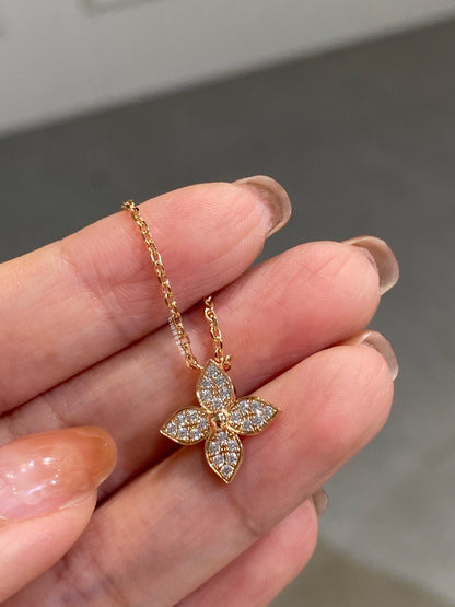 [Elitejewels]STAR DIAMOND NECKALCE GOLD