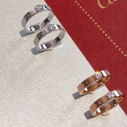 [Everoly JW]Liebesring 3,6 mm 1 großer Diamant