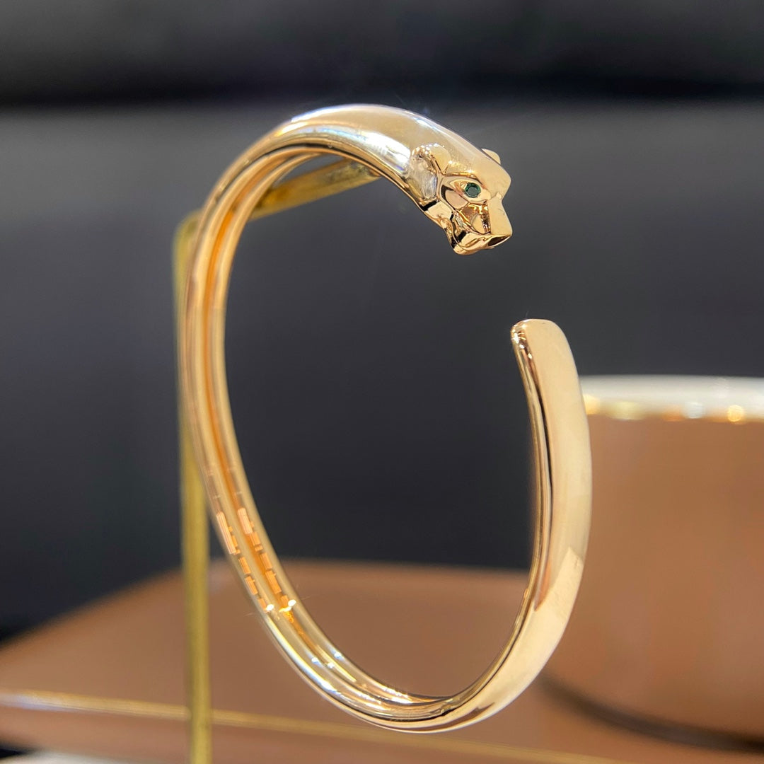 [Everoly JW] PANTHERE GOLD OFFENES ARMBAND
