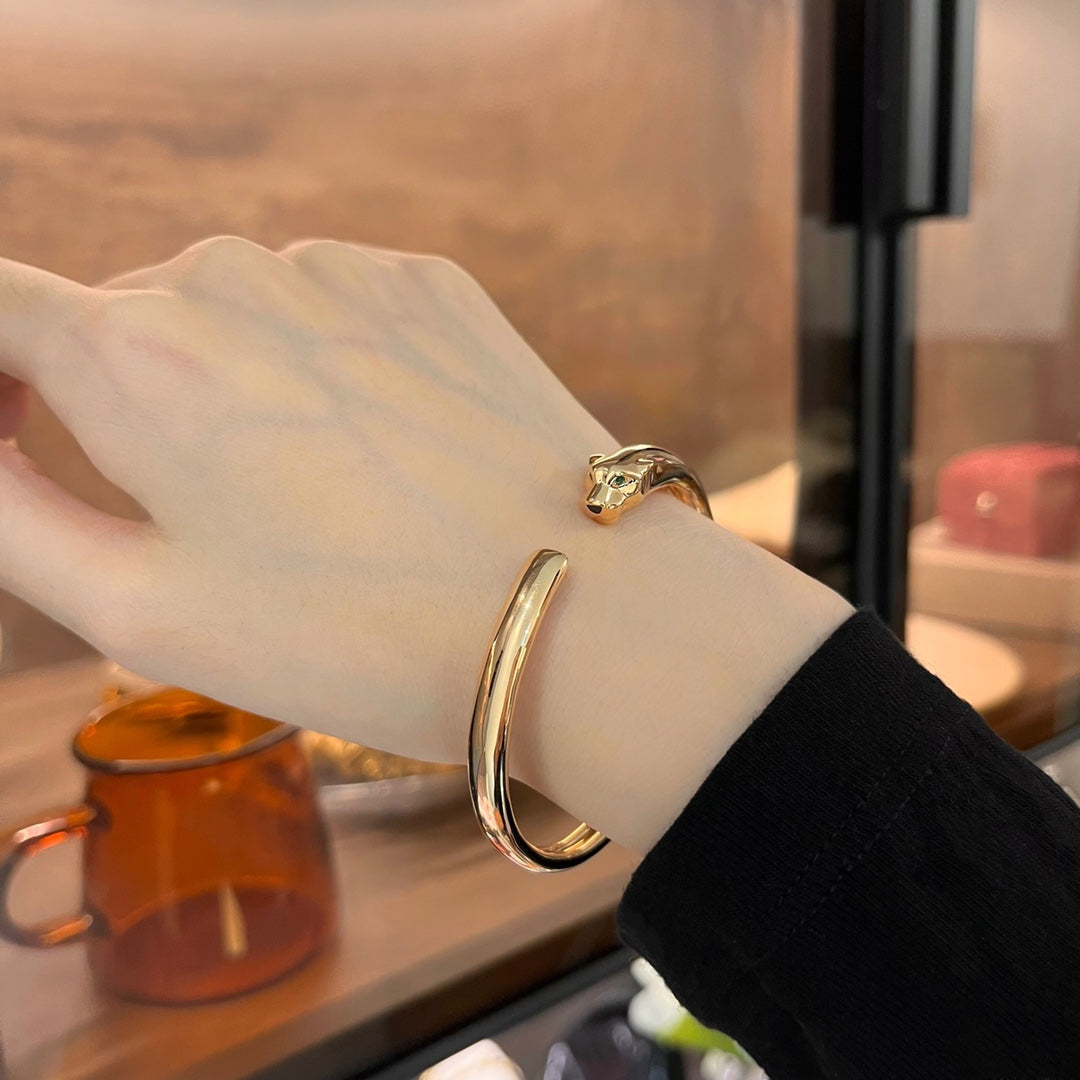 [Everoly JW] PANTHERE GOLD OFFENES ARMBAND