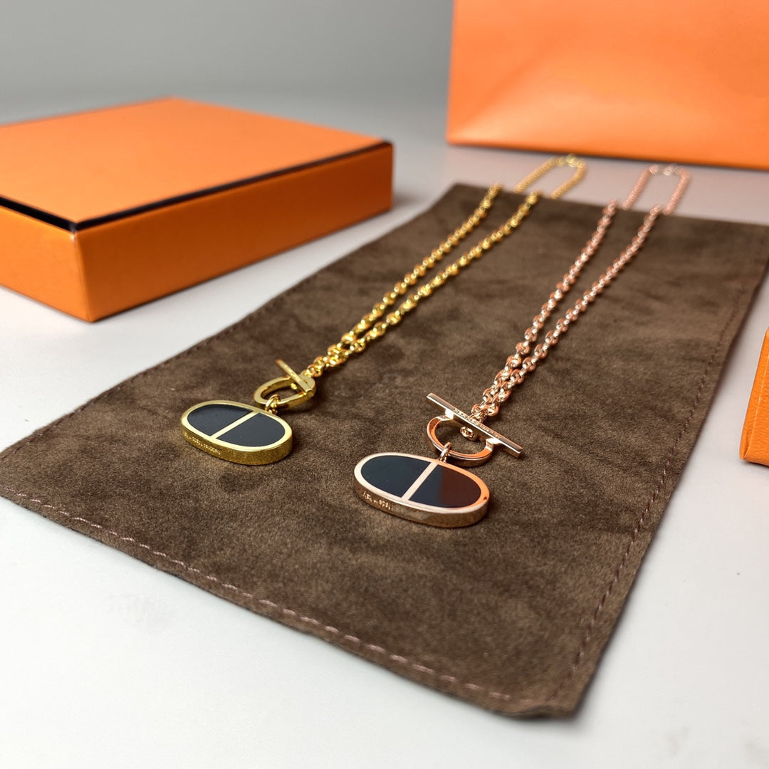 [Everoly JW]CHAINE VERSO BLACK CERAMIC NECKLACE