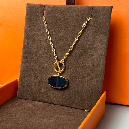 [Everoly JW]CHAINE VERSO BLACK CERAMIC NECKLACE