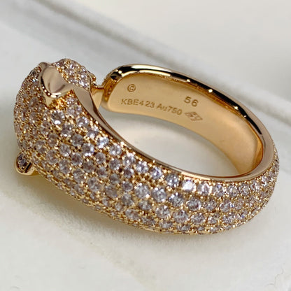 [Elitejewels]PANTHERE PINK GOLD DIAMOND RING