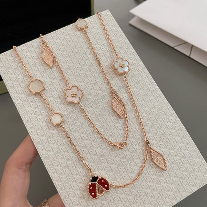 [Elitejewels]LUCKY SPRING 15 MOTIVE ROSÉGOLD HALSKETTE