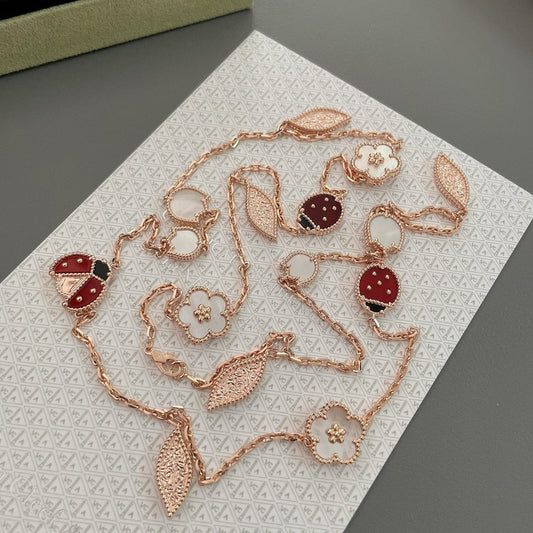[Everoly JW]LUCKY SPRING 15 MOTIVE ROSÉGOLD HALSKETTE
