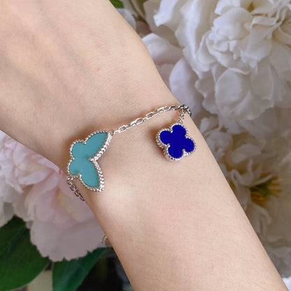 [Everoly JW] GLÜCKLICHES FRÜHLINGS-SILBERARMBAND 4 MOTIV