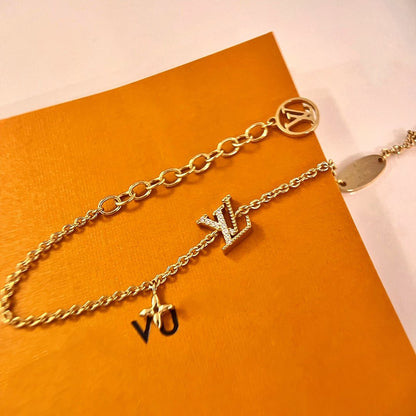 [Elitejewels] GOLDARMBAND MIT LV-LOGO UND STERNMOTIV