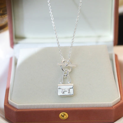 [Elitejewels]POP H PEDANT SILVER NECKLACE