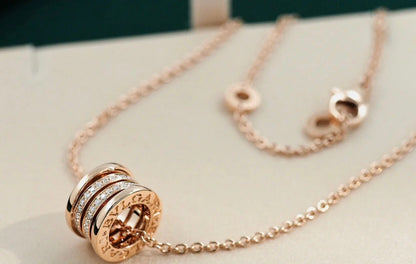 [Elitejewels]ZERO 1 PINK GOLD DIAMOND NECKLACE