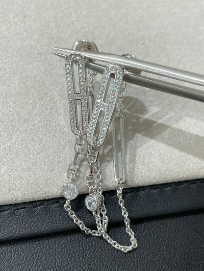 [Everoly JW]CHAINE CHAOS DIAMANT-OHRRINGE