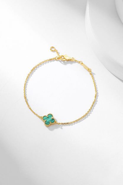 [Everoly JW]CLOVER ARMBAND MALACHIT 1 MOTIV