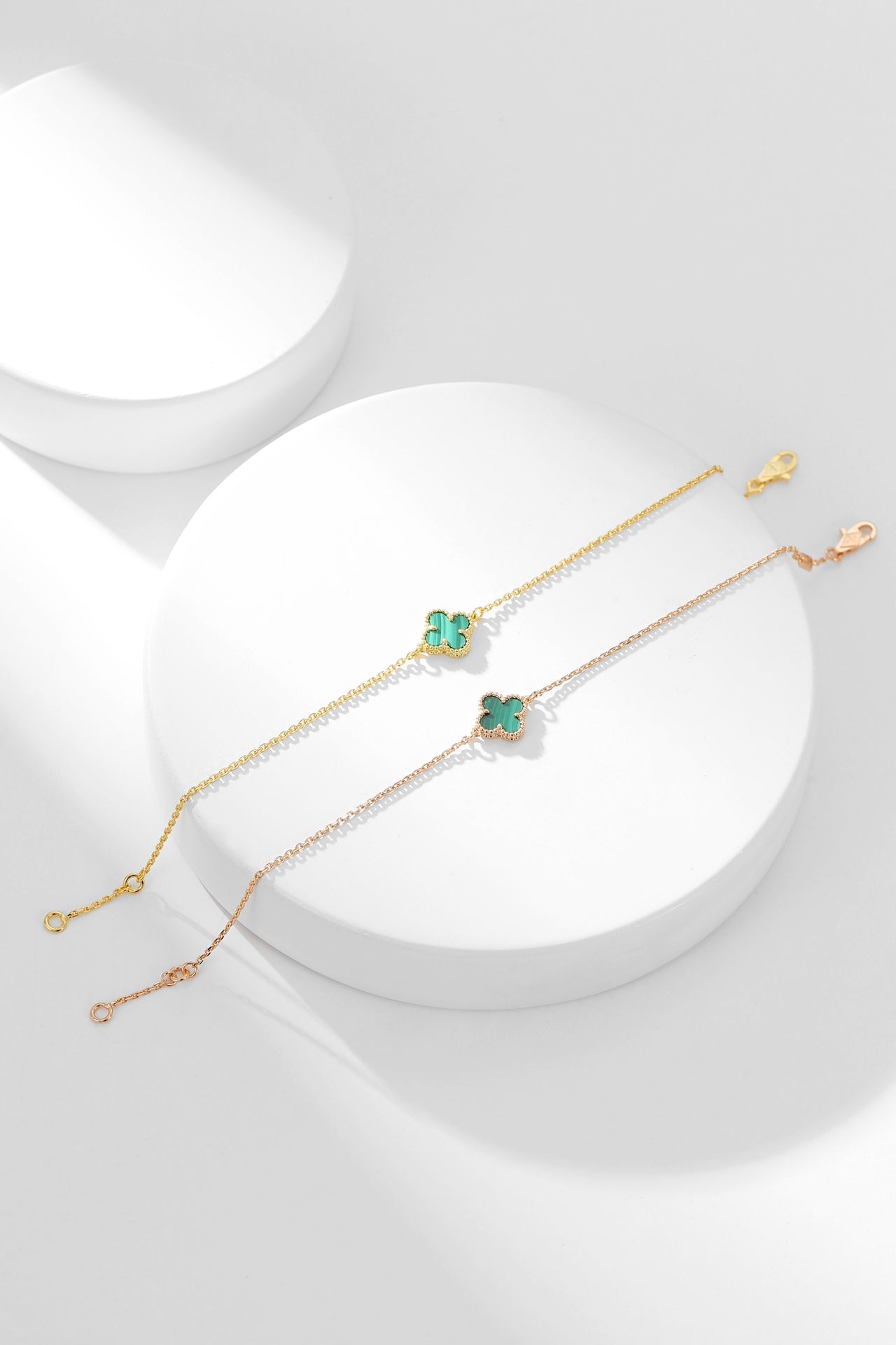 [Everoly JW]CLOVER ARMBAND MALACHIT 1 MOTIV