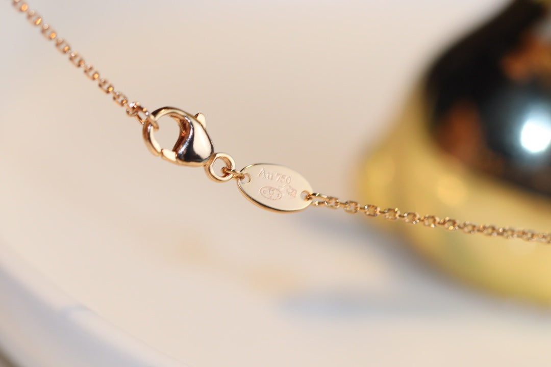 [Everoly JW]JEUX MALACHIT 1 DIAMANT ROTGOLD HALSKETTE