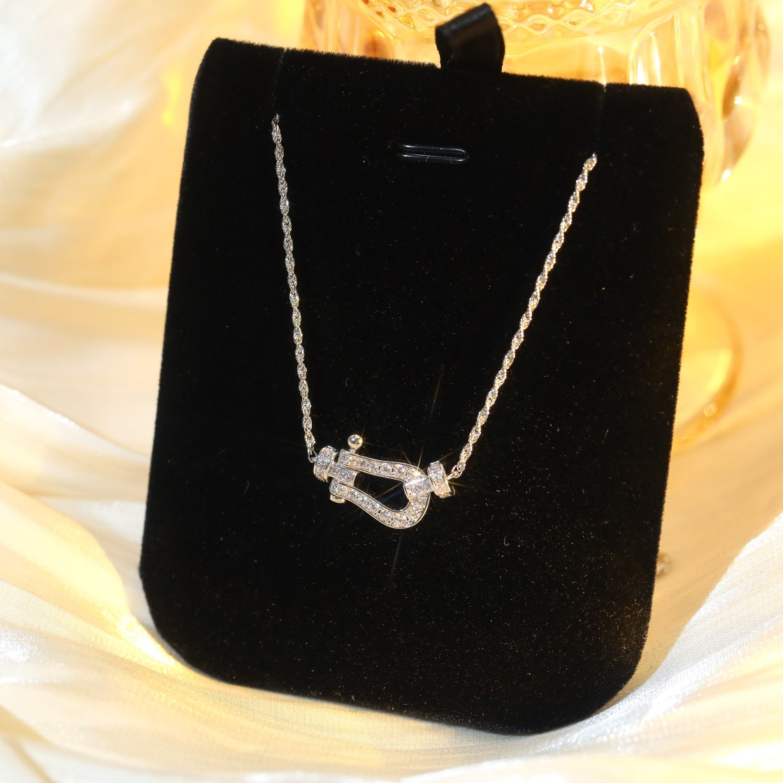 [Elitejewels]FORCE 10 DIAMOND SILVER NECKLACE MINI MODEL