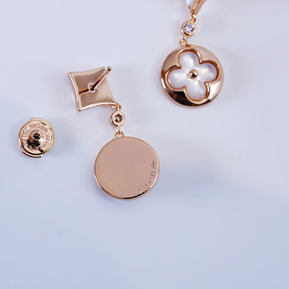 [Everoly JW]Ohrringe mit Stern und Sonne in Roségold