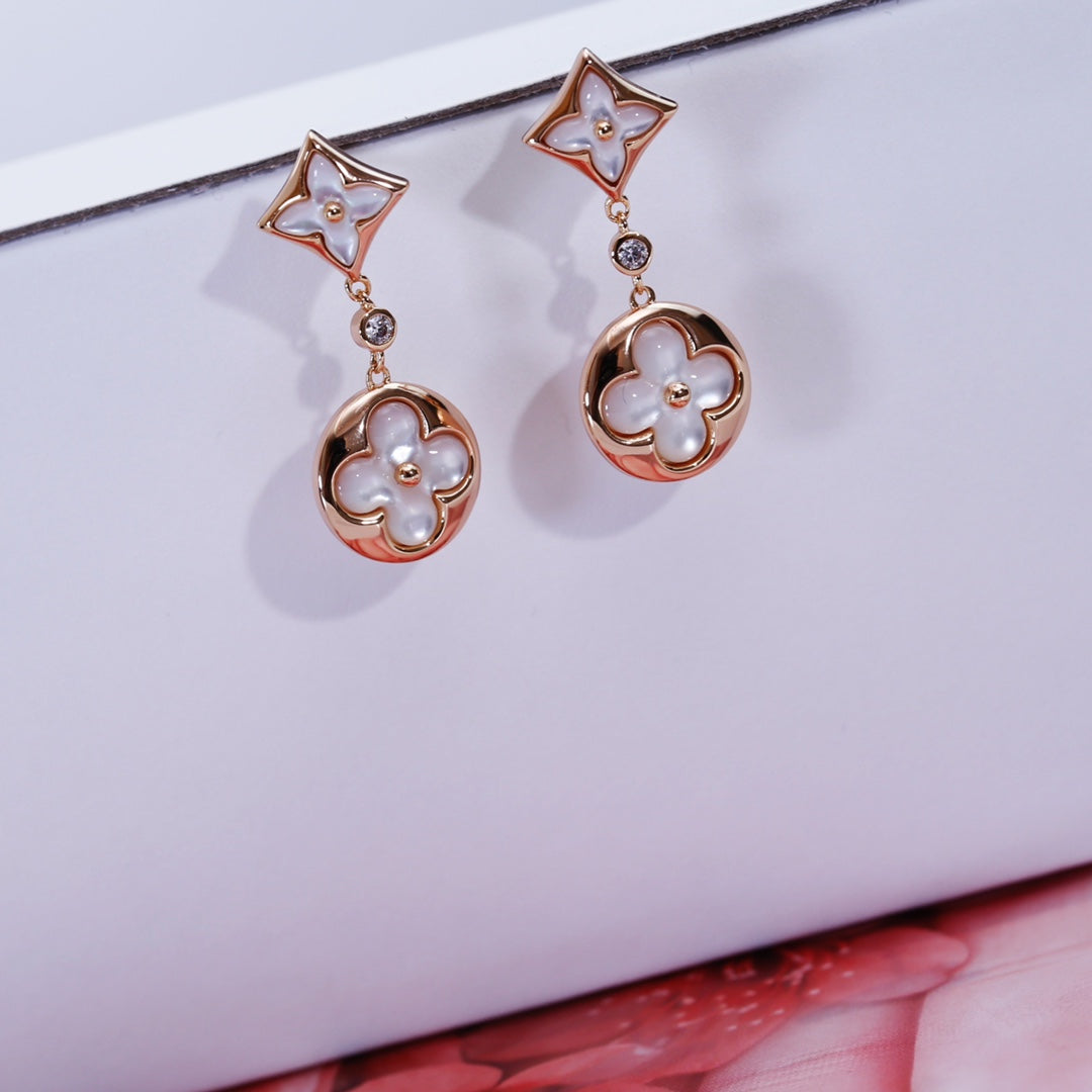 [Everoly JW]Ohrringe mit Stern und Sonne in Roségold