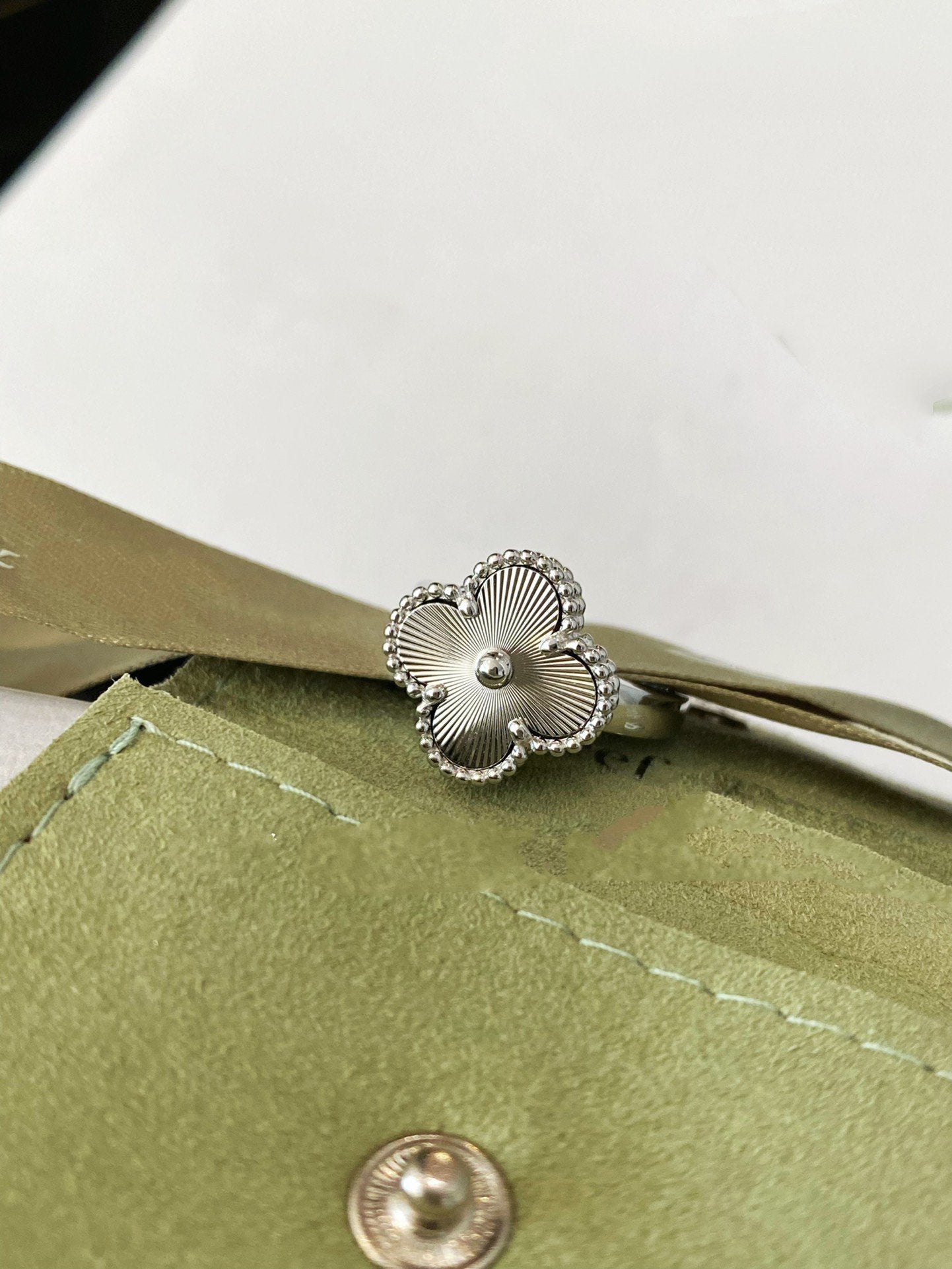 [Elitejewels]CLOVER SILVER RING