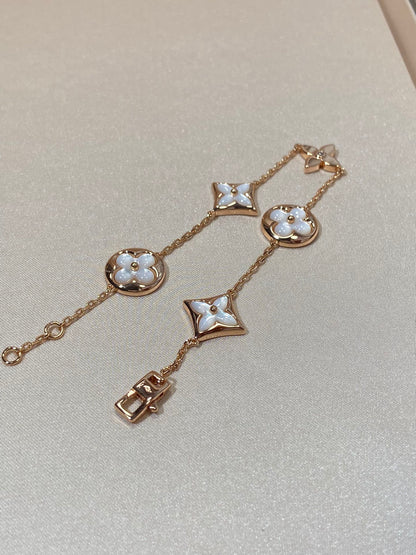 [Everoly JW] Armband mit Stern- und Sonnenmotiv, 5 Mops, Roségold
