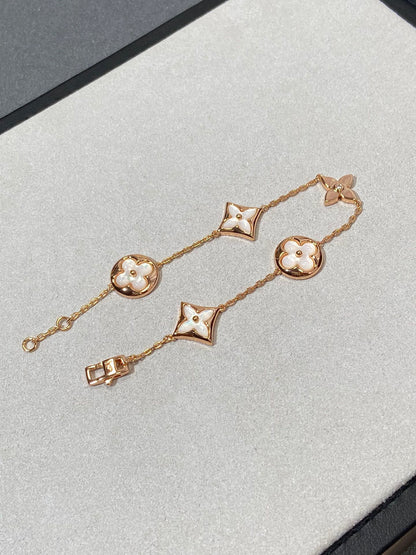 [Everoly JW] Armband mit Stern- und Sonnenmotiv, 5 Mops, Roségold