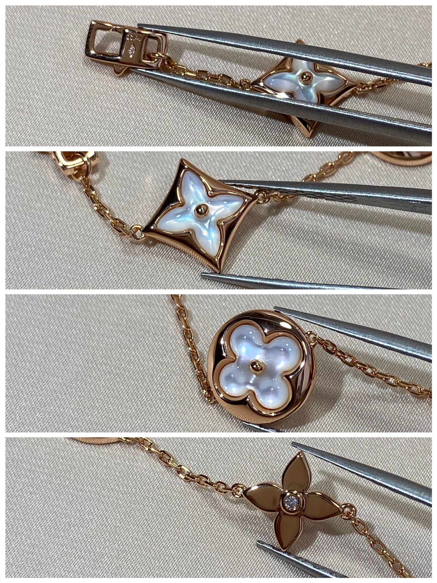 [Everoly JW] Armband mit Stern- und Sonnenmotiv, 5 Mops, Roségold