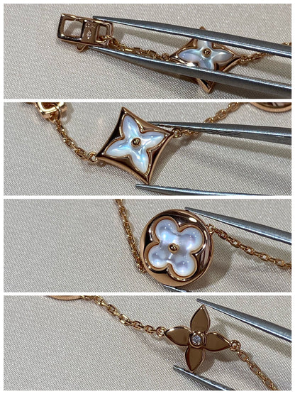[Everoly JW] Armband mit Stern- und Sonnenmotiv, 5 Mops, Roségold
