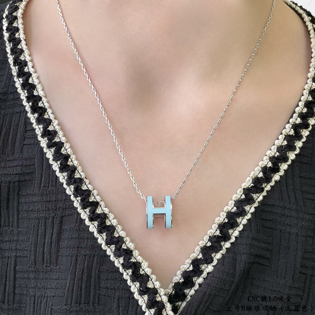 [Everoly JW]POP H SKY BLUE NECKLACE