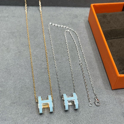 [Elitejewels]POP H SKY BLUE NECKLACE