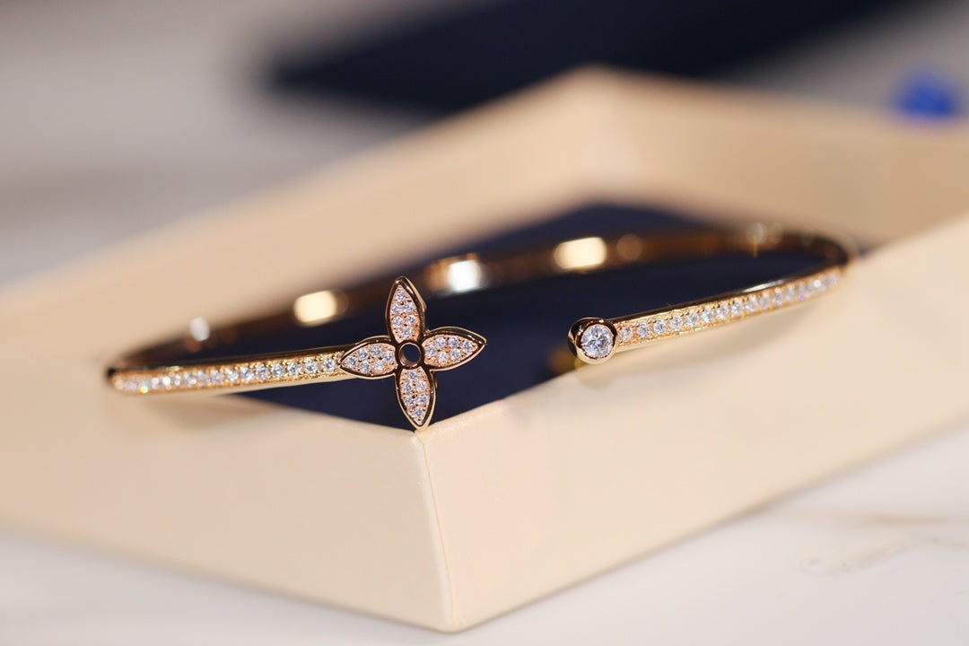 [Elitejewels]LV IDYLLE GOLD OFFENES ARMBAND MIT DIAMANTEN