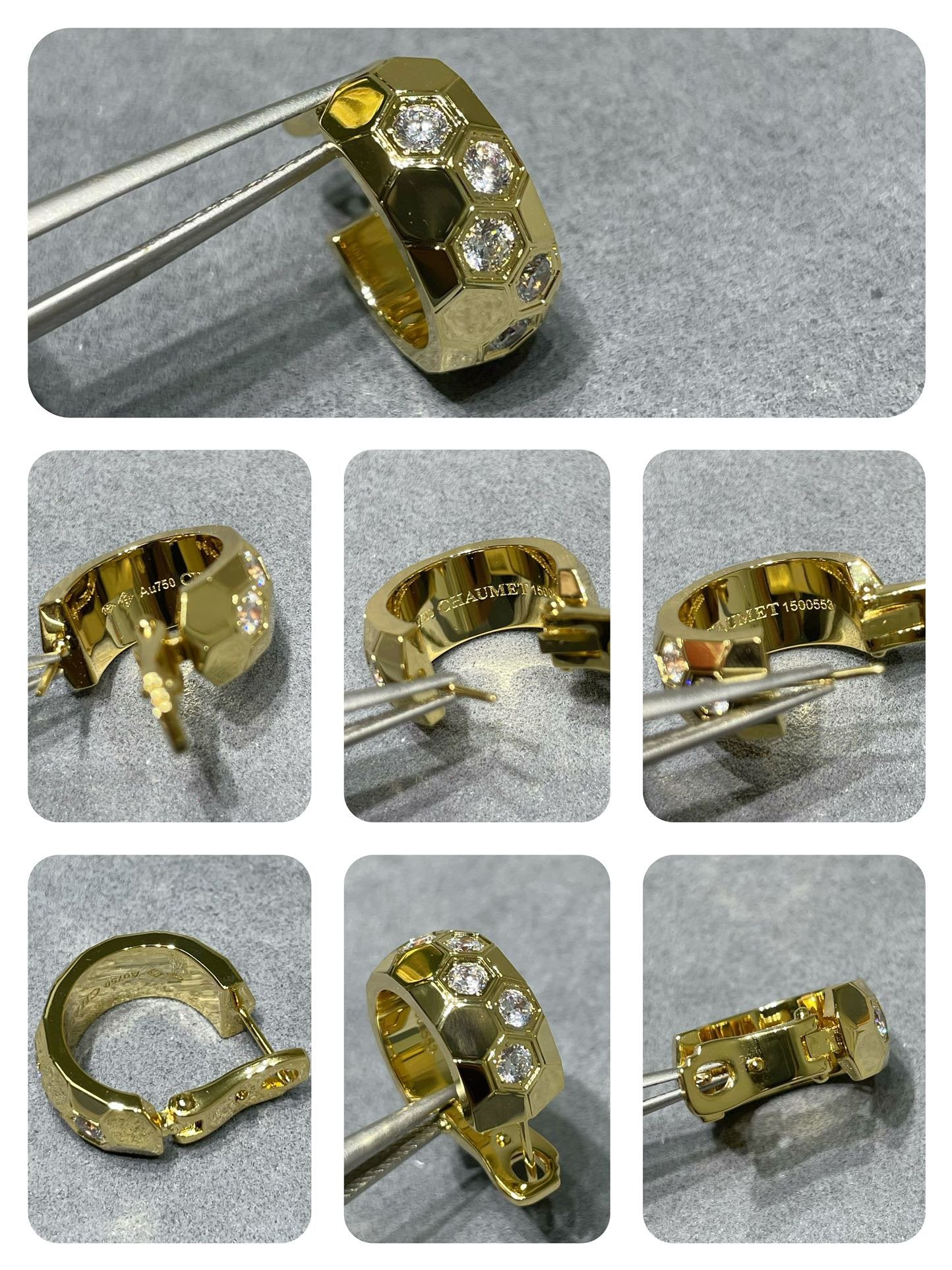 [Everoly JW]ビーラブ ダイヤモンド フープピアス